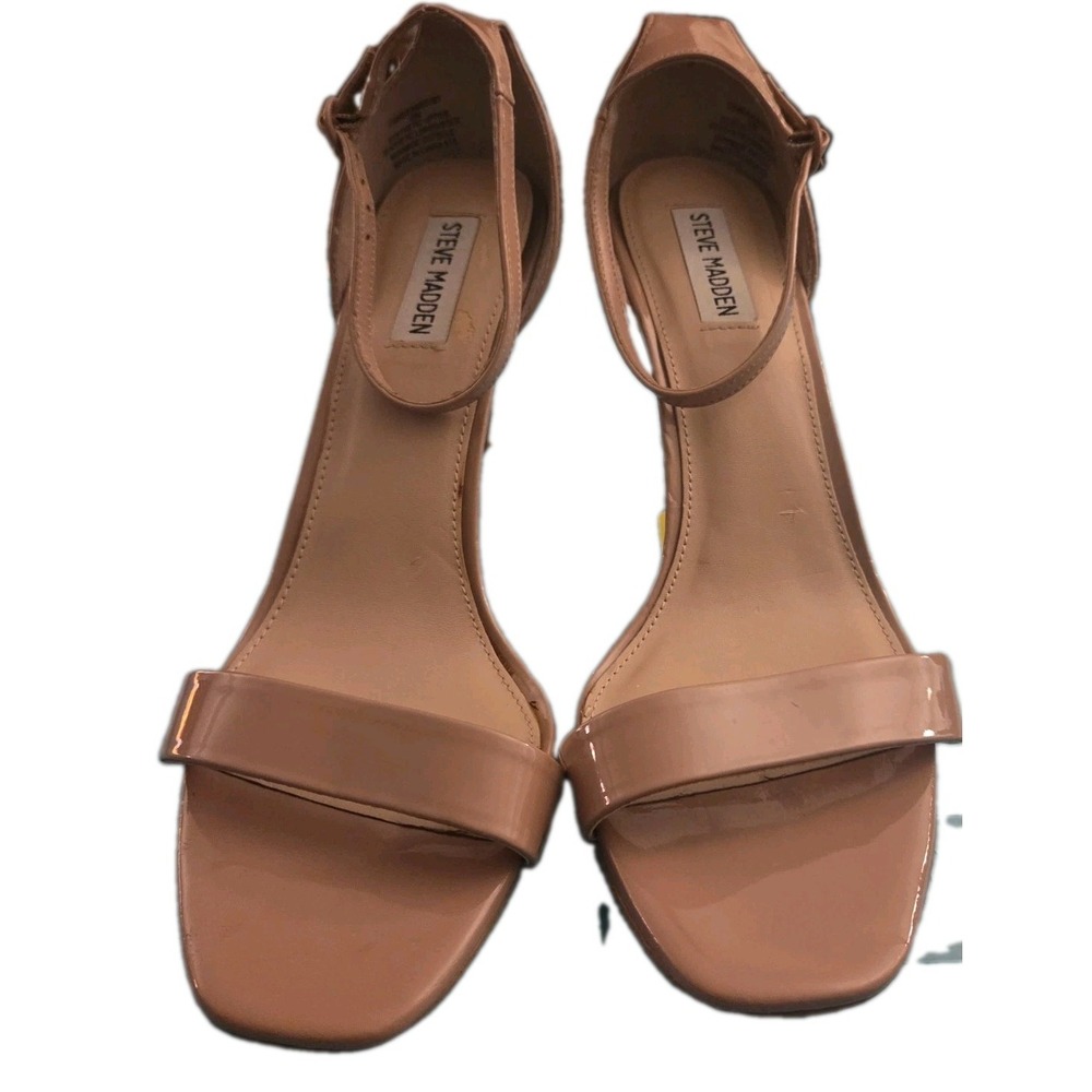 Steve Madden FAME Nude Ankle Strap Stiletto Heel Sandals Women Size 10M